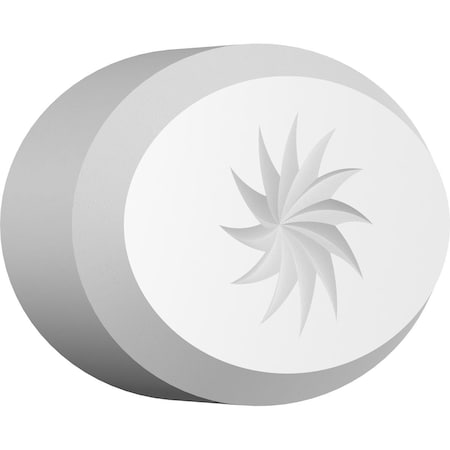 Ekena Millwork Standard Dalton Spiral Rosette With Beveled Edge, 4"W x 2 3/4"H x 1"P ROSP040X028X100DAL13